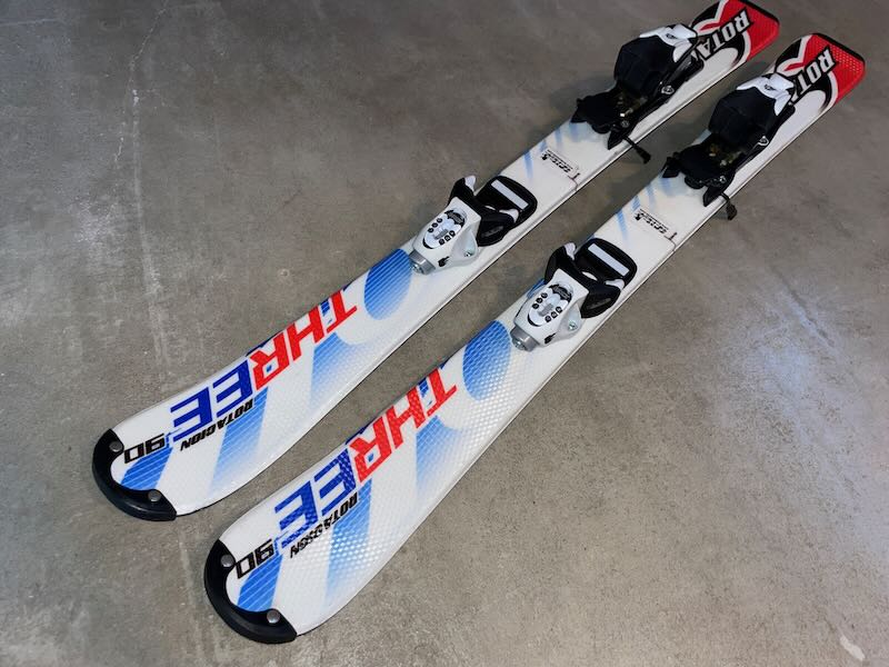 新古スキー板&ビンディングSwallowスワロ―RotationThree80cm・90cm
