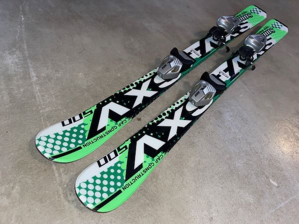 新古スキー板&ビンディングSwallowスワロ―SXV500／100cm／グリーン